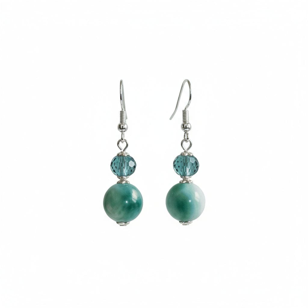 Aurora Design Earrings - Marbled Green