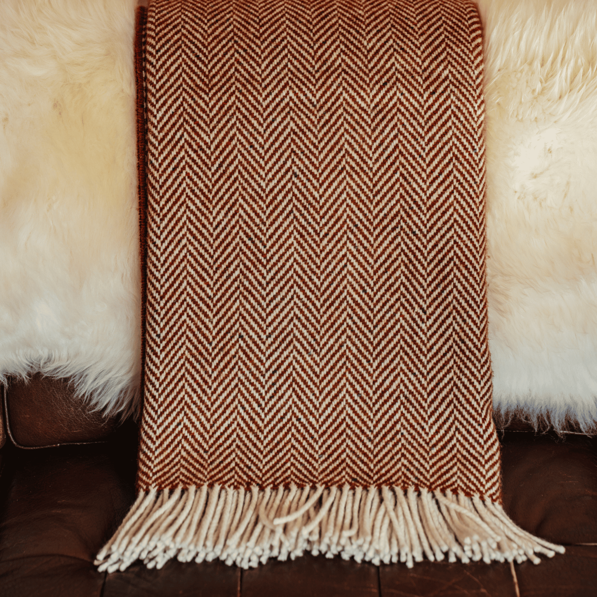 Connemara Handloomed Wool Blanket - Autumn