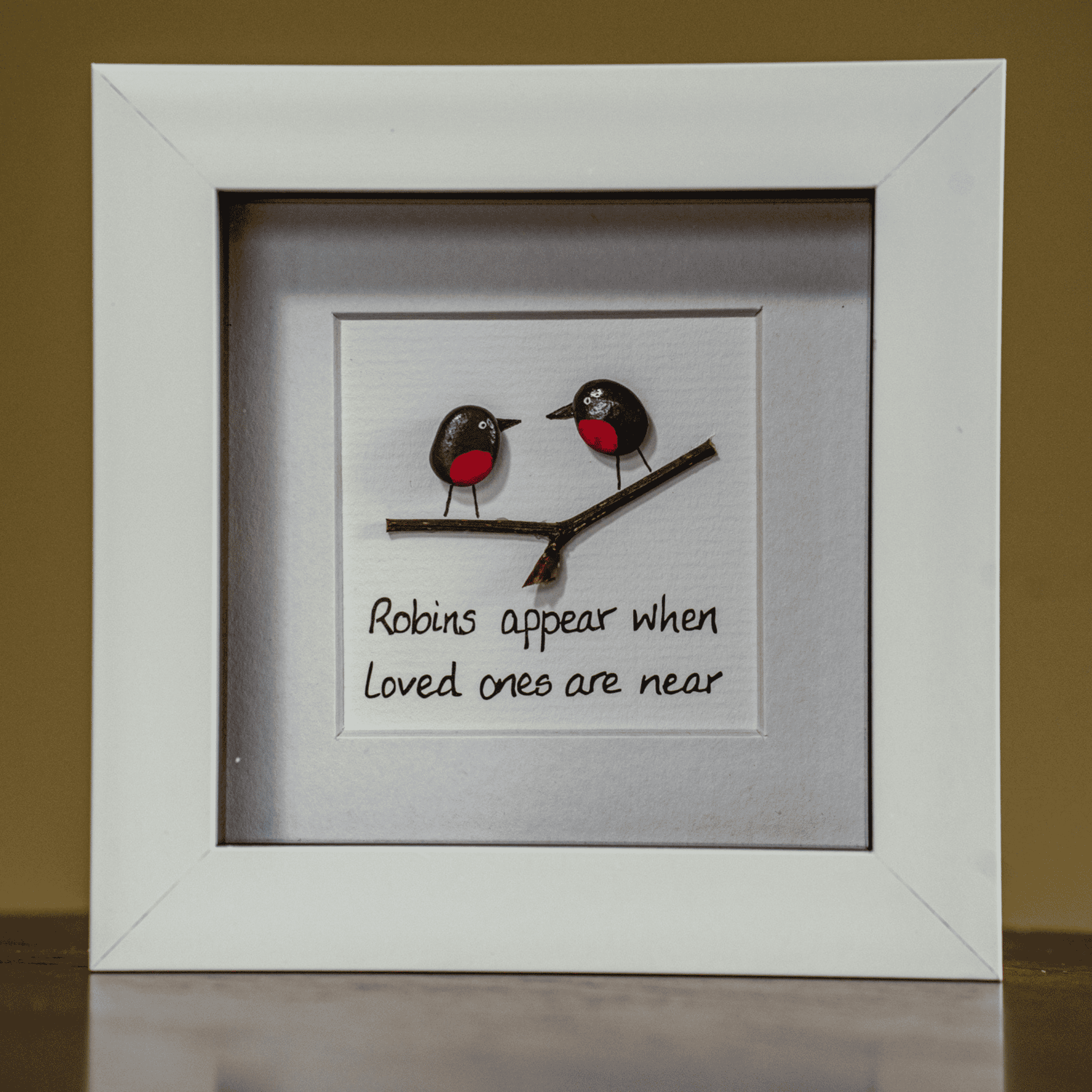 Simply Mourne Pebble Art - Robins Appear When Loved Ones Are Near