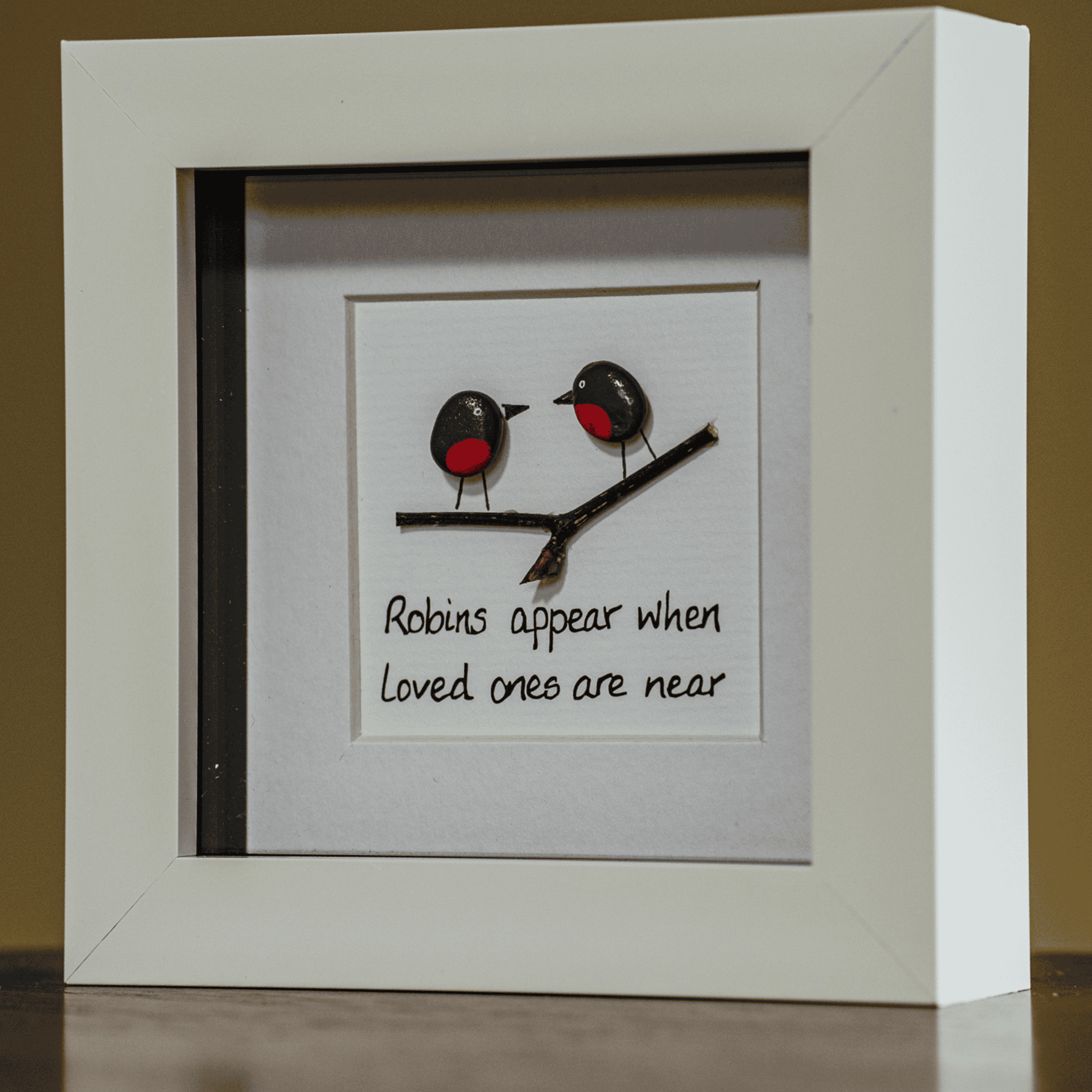 Simply Mourne Pebble Art - Robins Appear When Loved Ones Are Near