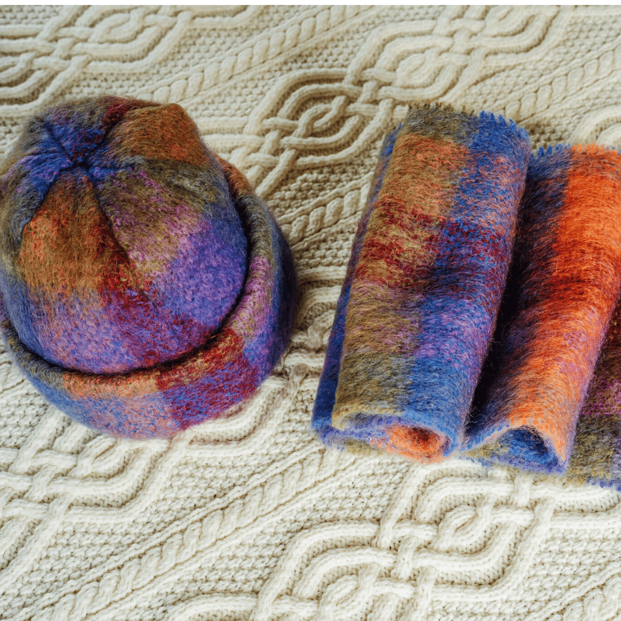 Connemara Sheep & Wool Centre Donegal Design Mohair Hat - Multicolours