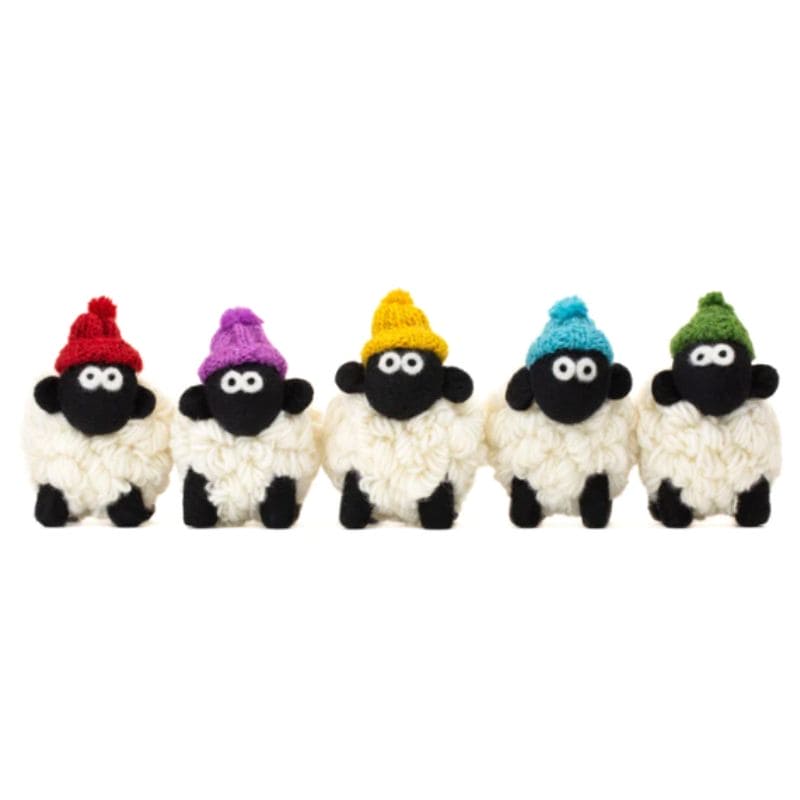 Erin Knitwear Knitted Sheep Collectable with Bobble Hat