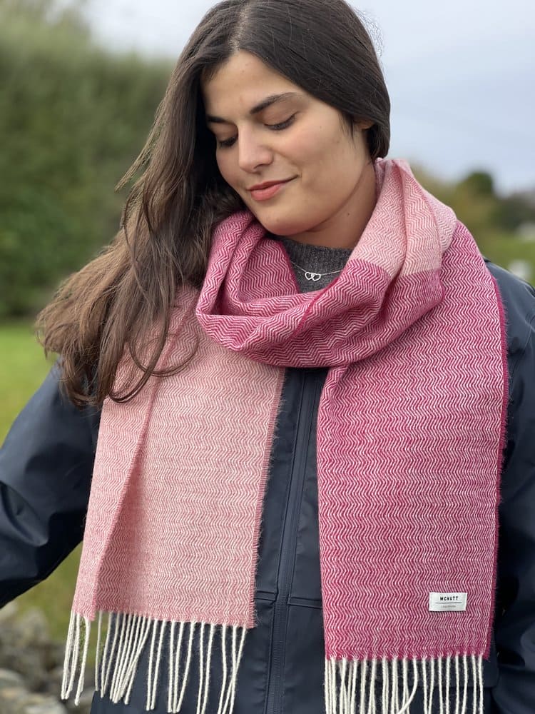 Connemara Sheep & Wool Centre Lambswool Scarf Ladies - Glam Wave