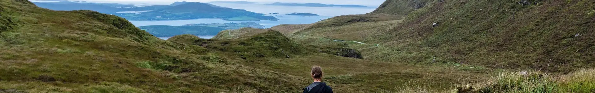 A woman on a trail in Connemara