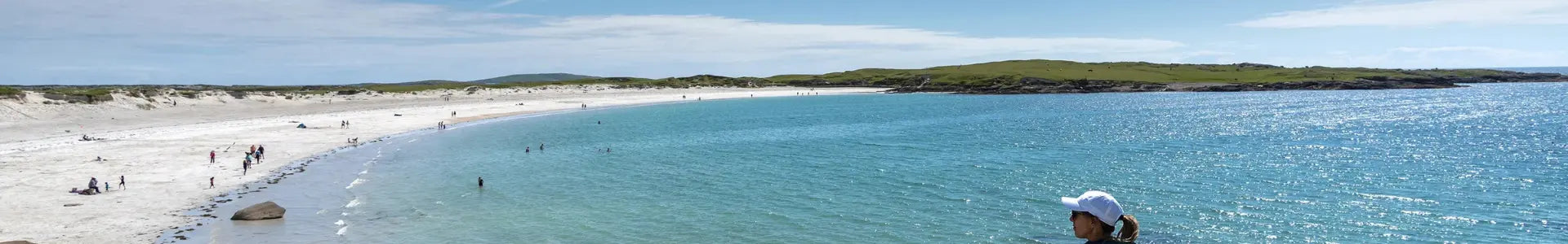 Stunning blue water on a Beach View in Connemara
