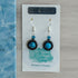 Aurora Design Earrings - Marbled Blue Donut