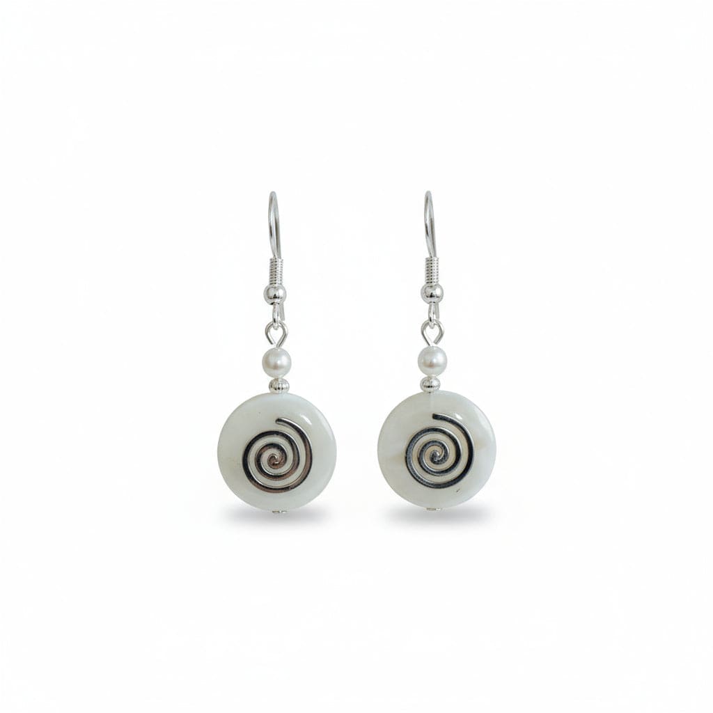 Aurora Design Earrings - Pearl Spiral