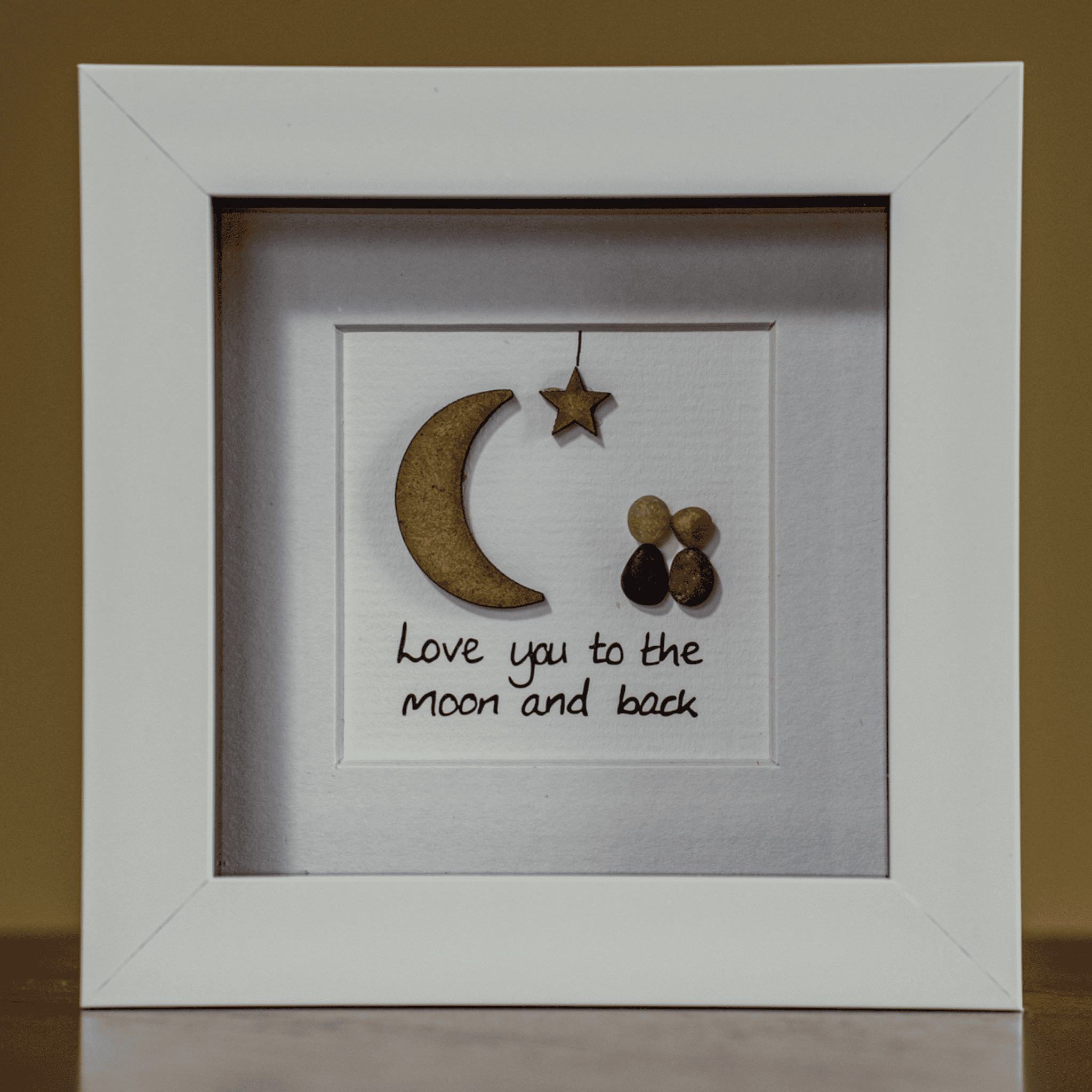 Simply Mourne Pebble Art - Love You To The Moon and Back