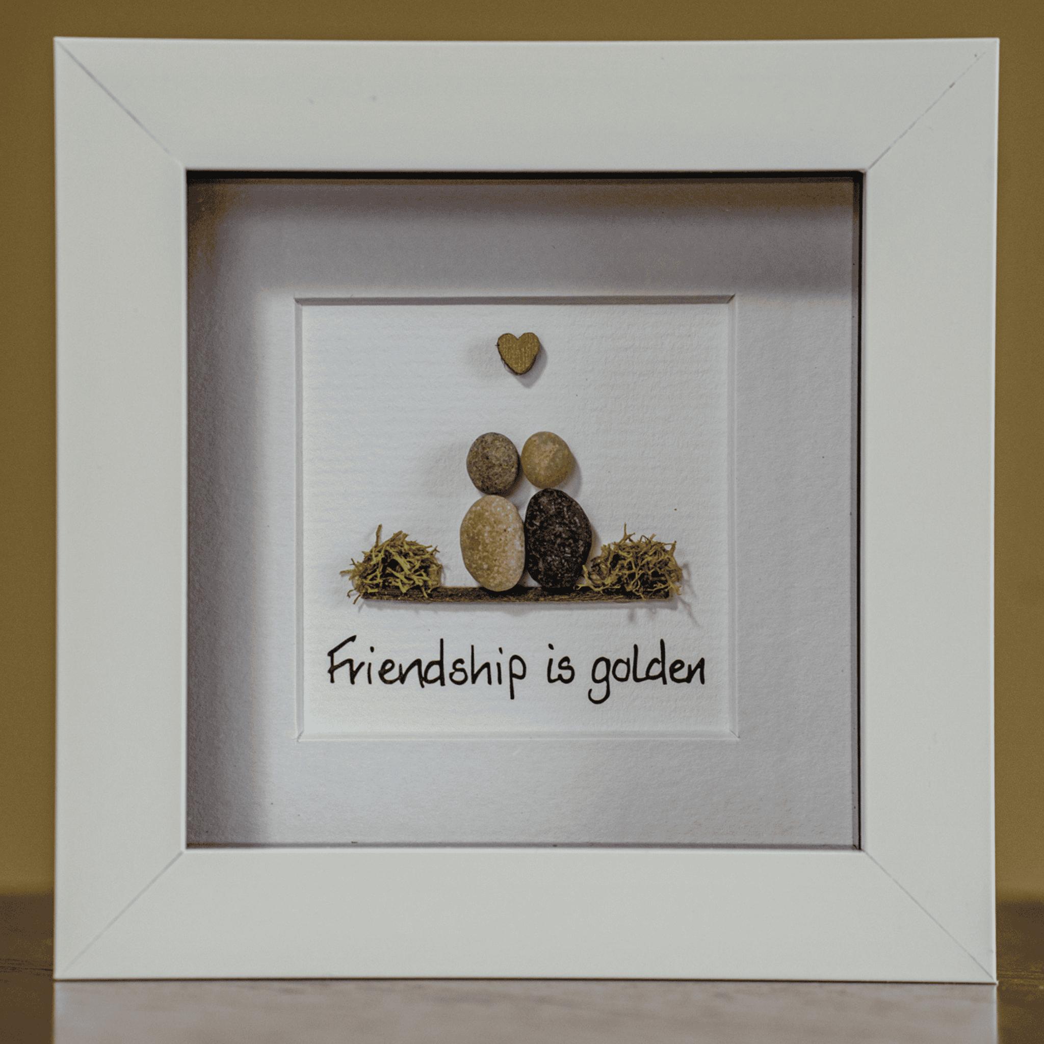 Simply Mourne Pebble Art - Friendship is Golden