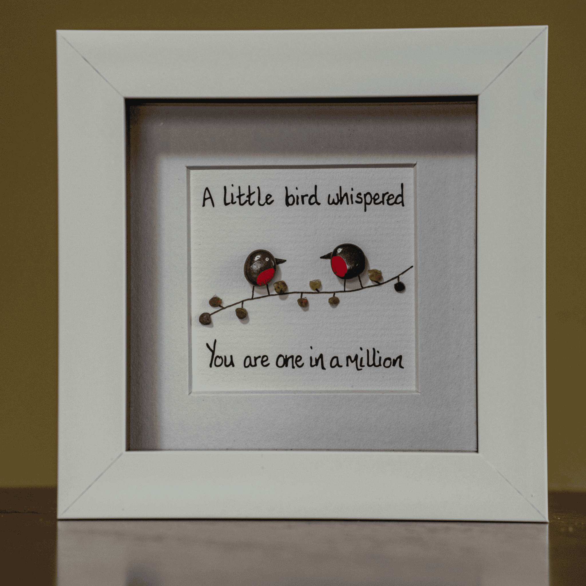 Simply Mourne Pebble Art - A Little Bird Whispered...