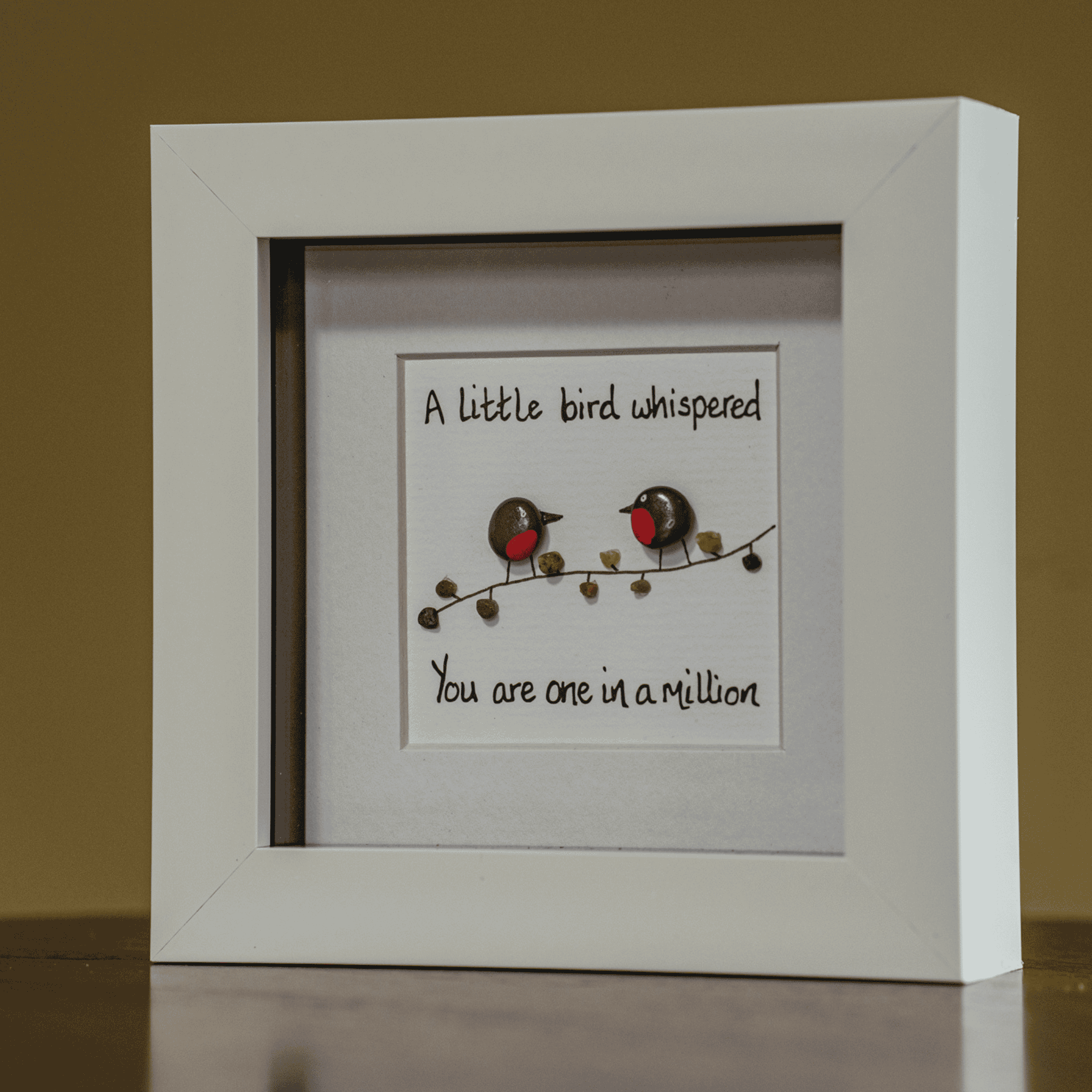 Simply Mourne Pebble Art - A Little Bird Whispered...