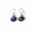 Aurora Design Earrings - Mosaic Stone, Purple