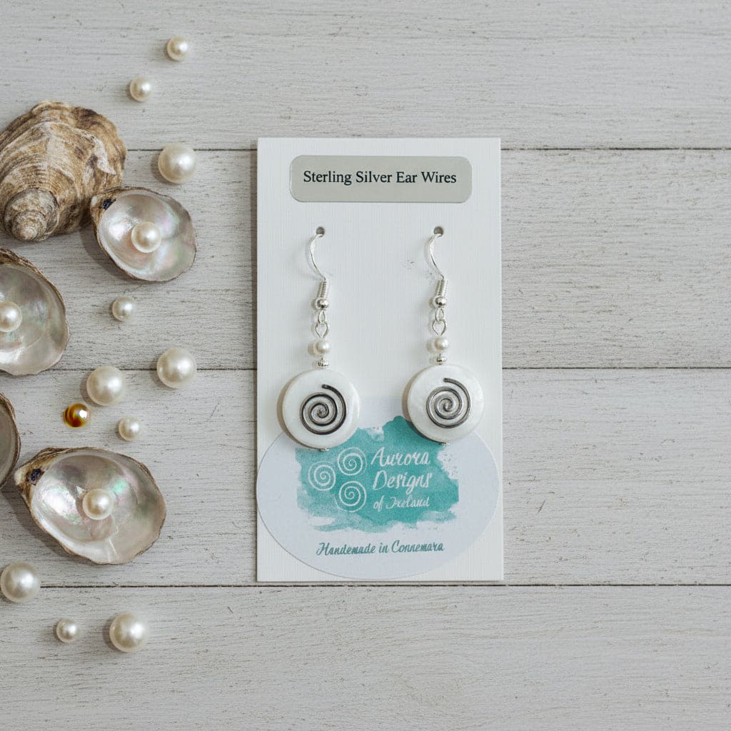 Aurora Design Earrings - Pearl Spiral