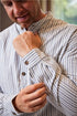 Night Shirt - Blue and Ivory