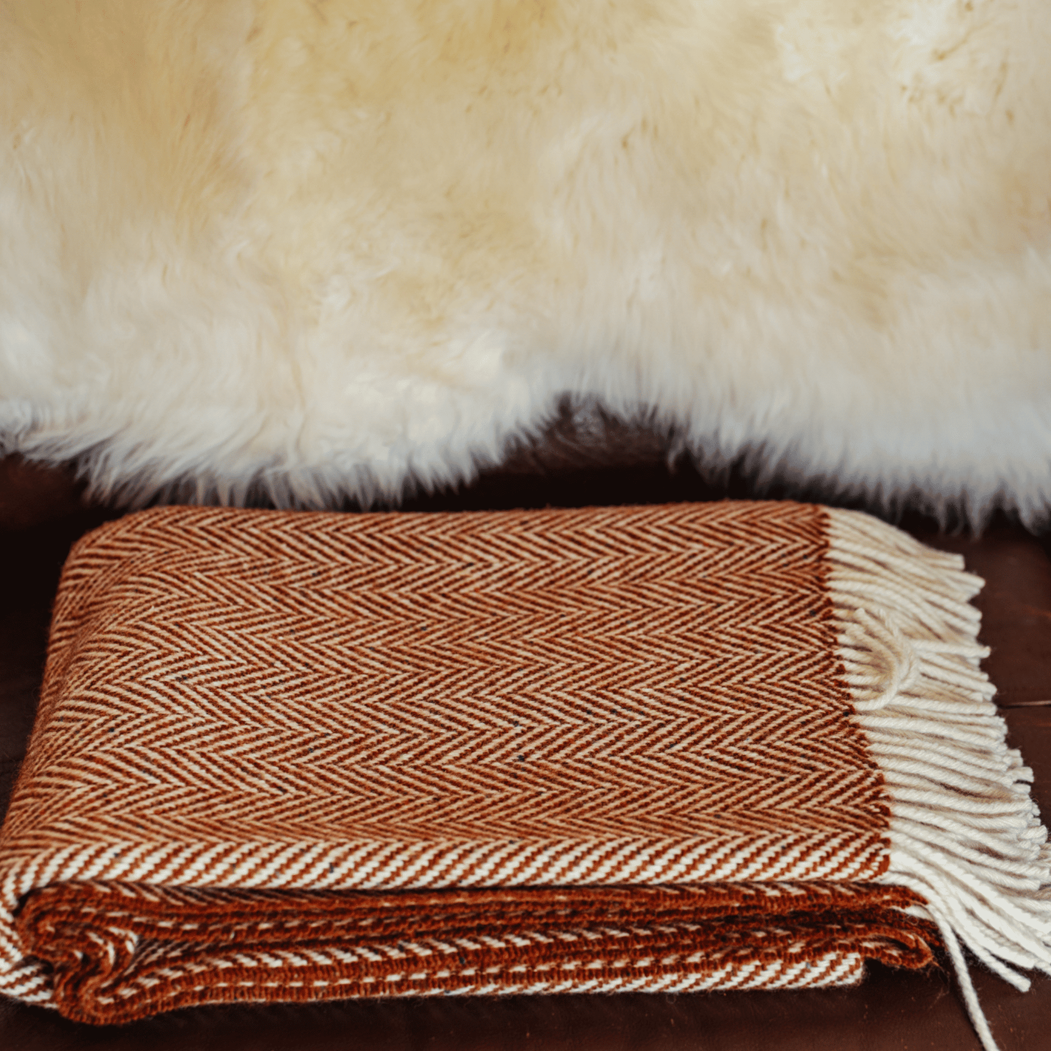 Connemara Handloomed Wool Blanket - Autumn