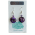 Aurora Design Earrings - Mosaic Stone, Purple