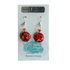 Aurora Design Earrings - Mosaic Stone, Red