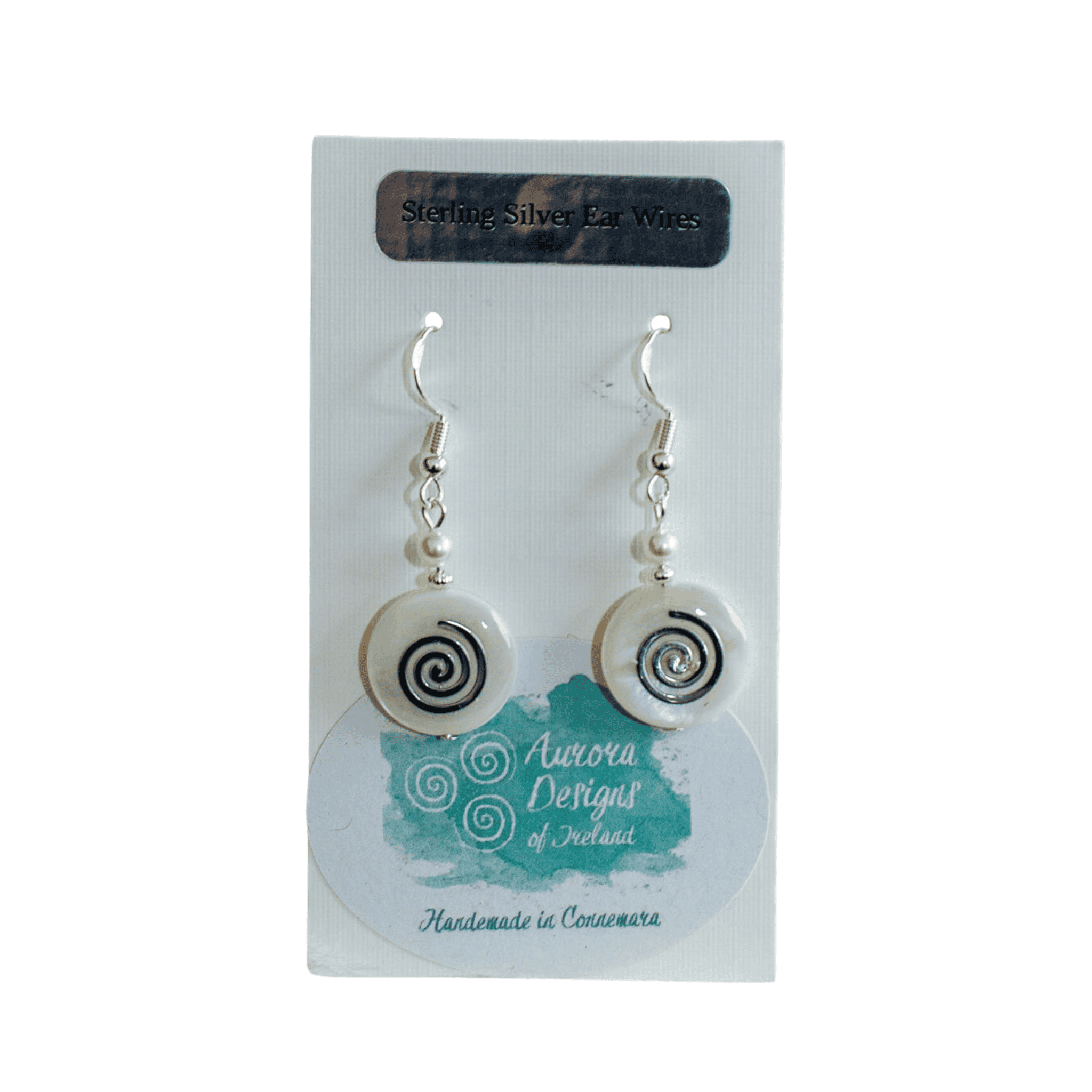 Aurora Design Earrings - Pearl Spiral