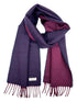 Lambswool Scarf - Burgandy and Navy Reversable