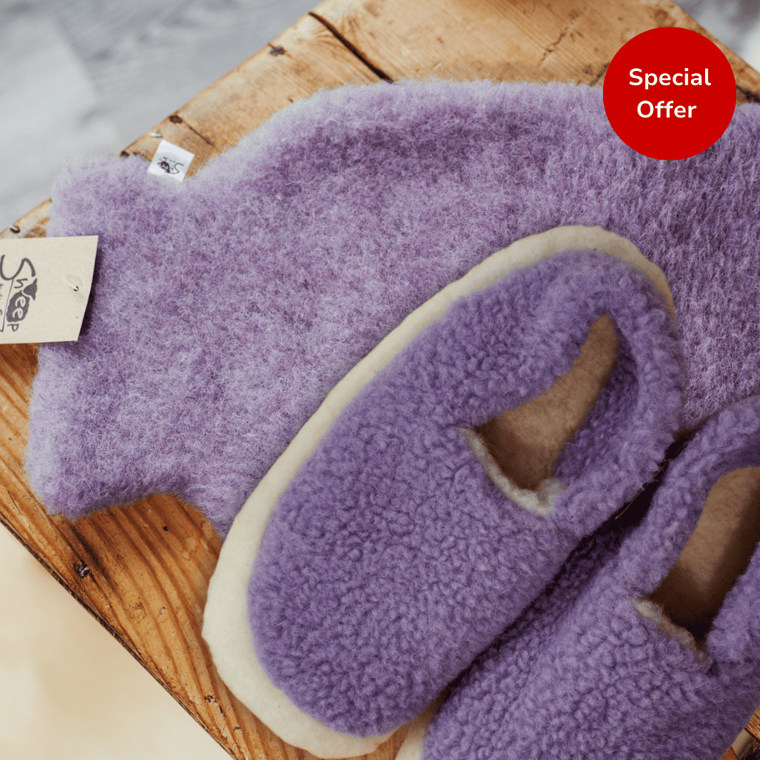 Slippers and Hot Water Bottle Set