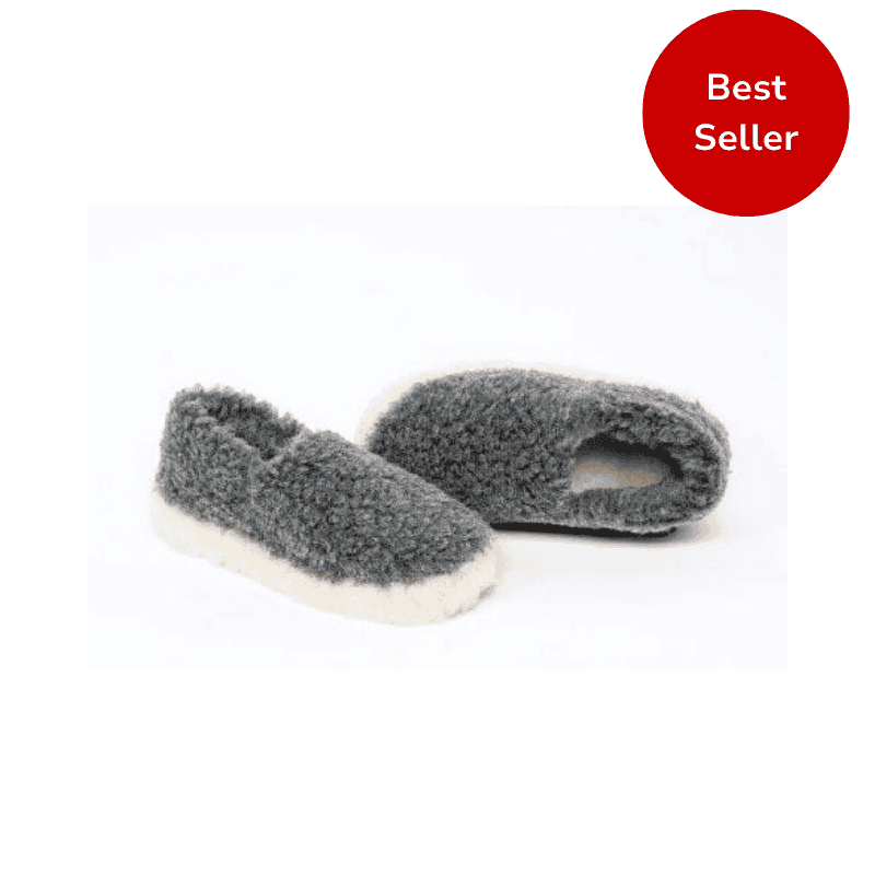 Wool slippers Graphite