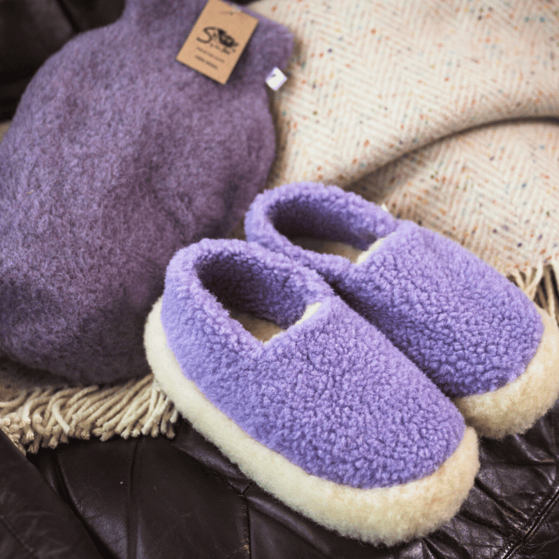 Wool slippers Lavender