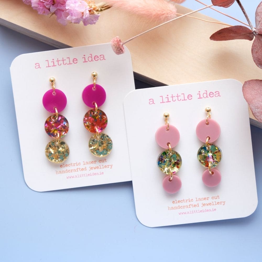 A Little Idea - Debbie Harry Earrings, Dusty Pink