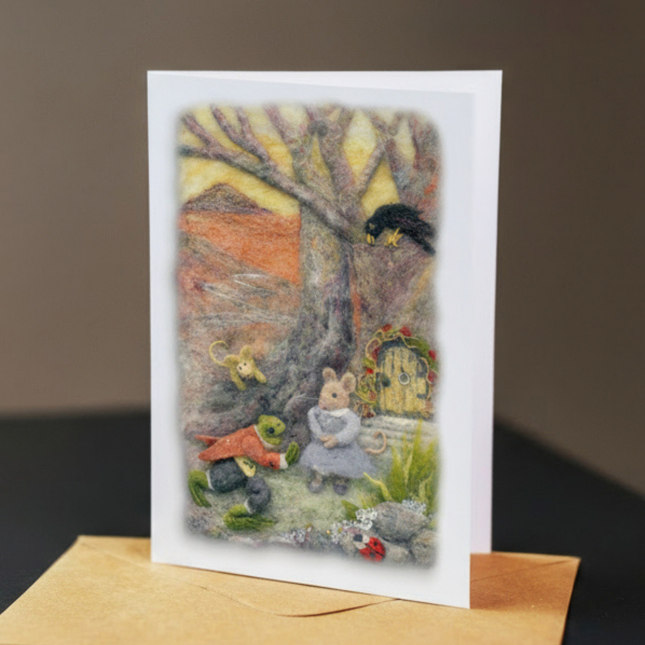 Froggie Goes A Courtin - Greeting Card