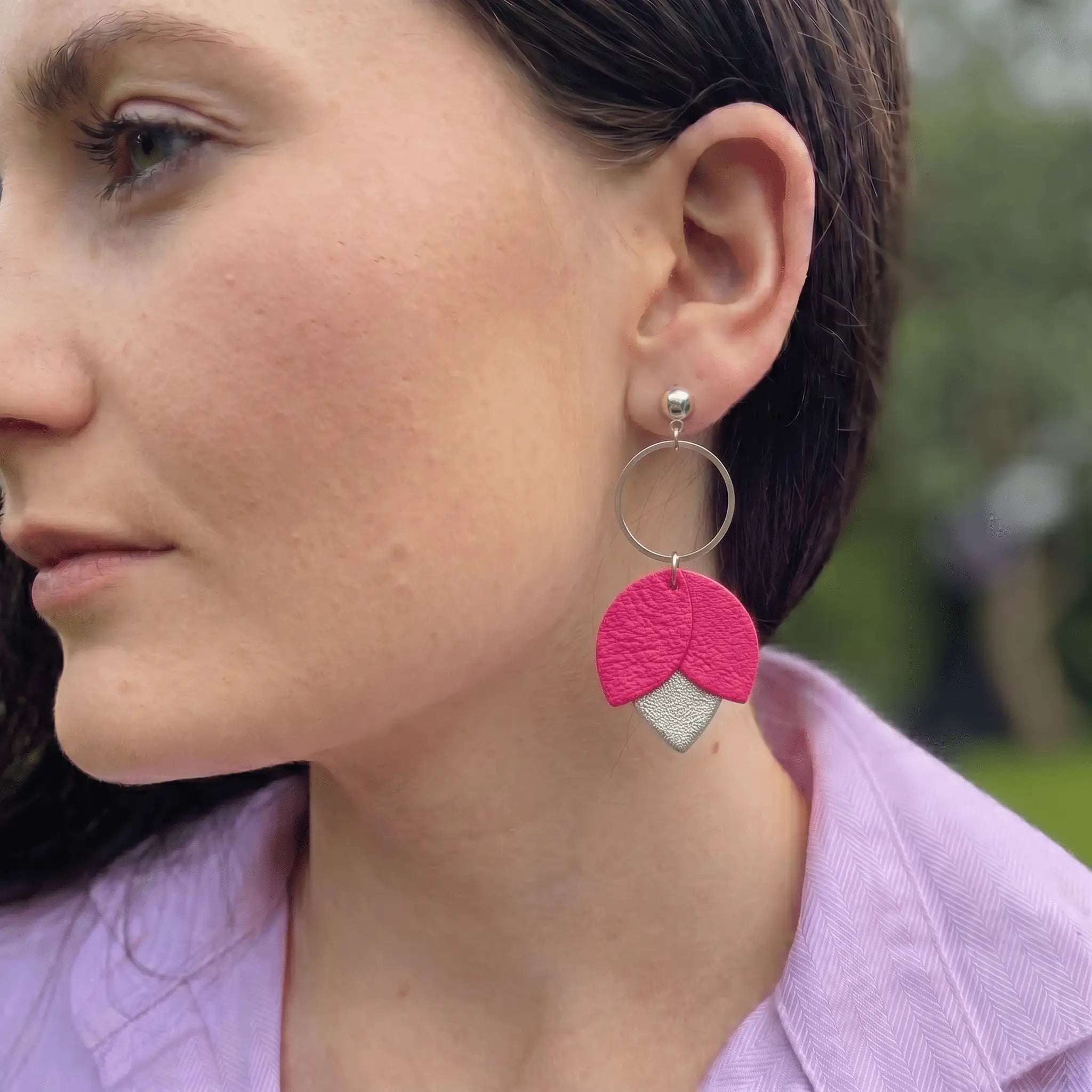 GG Designs GG Designs - Little Acorns Hot Pink and Silver