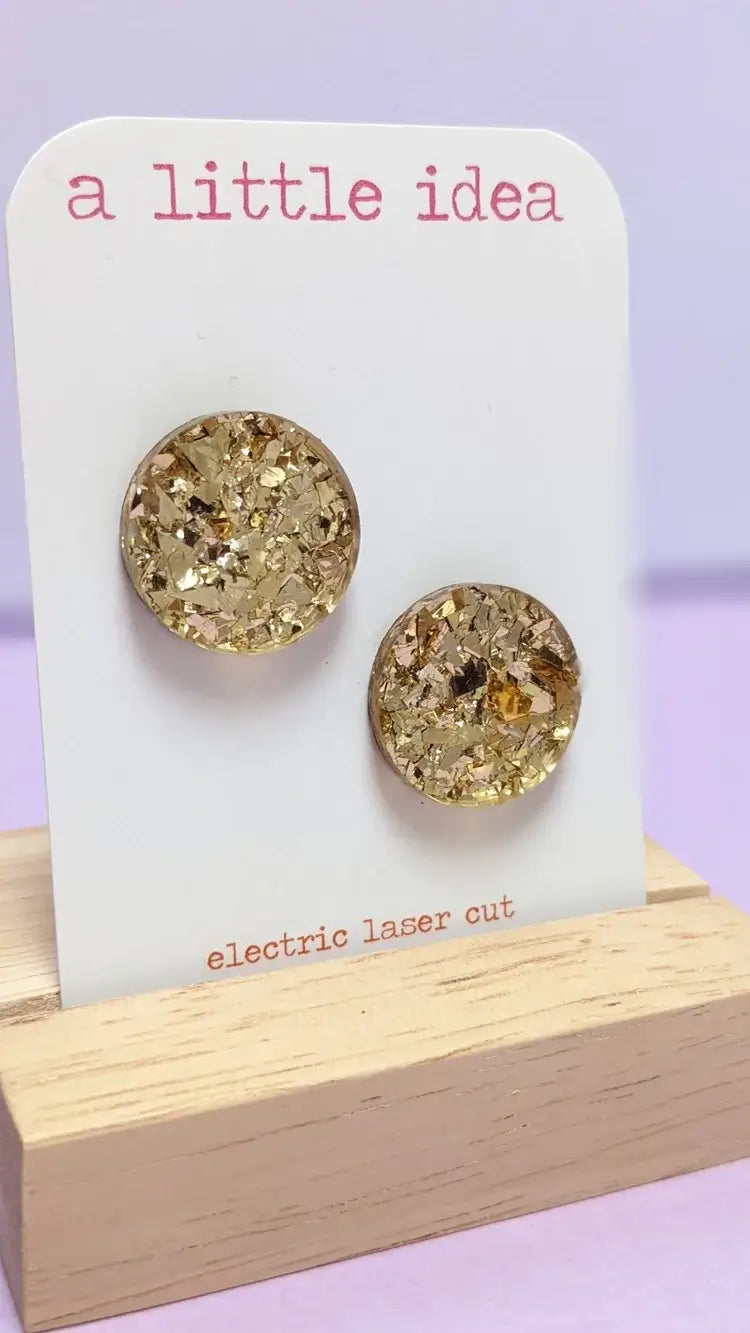 A Little Idea - Sparkle Studs in Gold