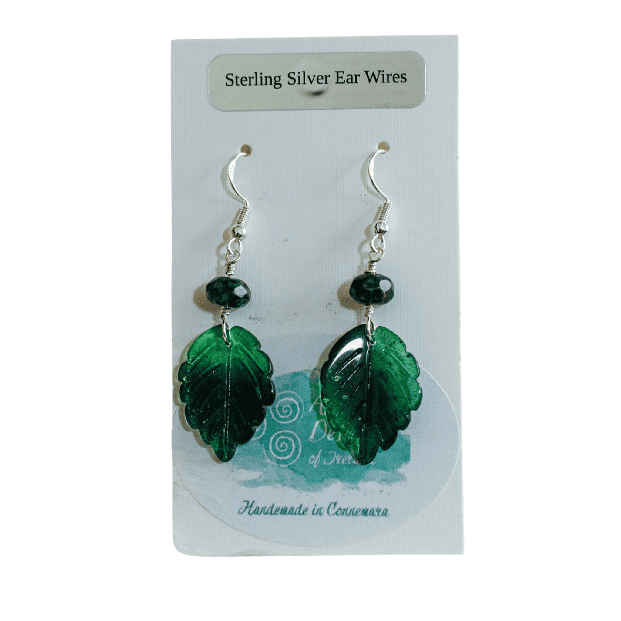 Aurora Design Earrings - Green Leaf