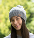 Uneven Wool Bobble Ladies Hat - Grey