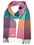 Lambswool Scarf - Hyacinth and Orange Check