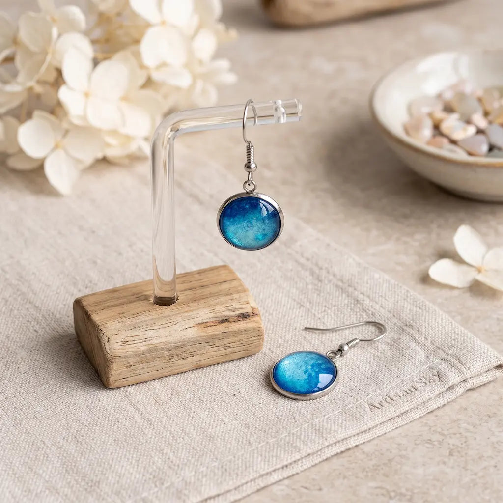 Kate Barret Studio - Drop Earrings Dark Blue