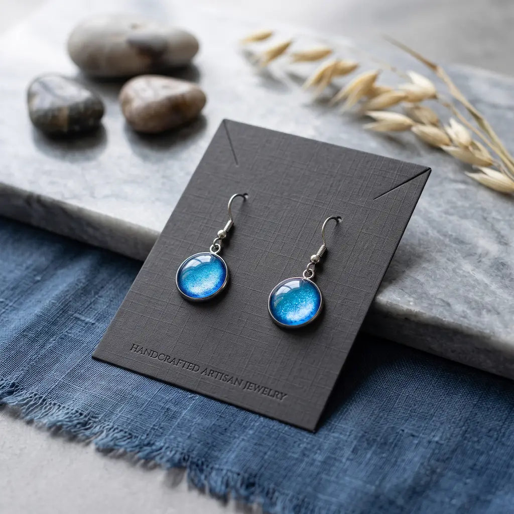 Kate Barret Studio - Drop Earrings Dark Blue