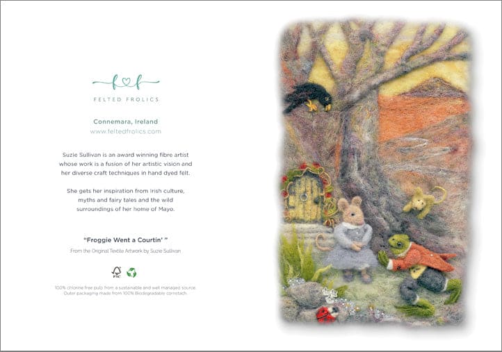 Froggie Goes A Courtin - Greeting Card
