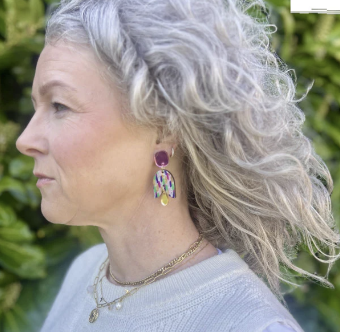 The Messy Brunette - Brushstroke Petal Earrings