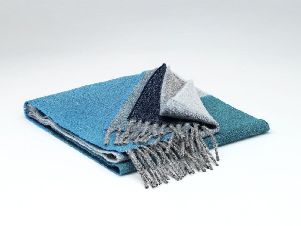 Lambswool Scarf Men- Marine Stripe