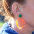 A Little Idea - CMAT Earrings, Neon Orange and Marble