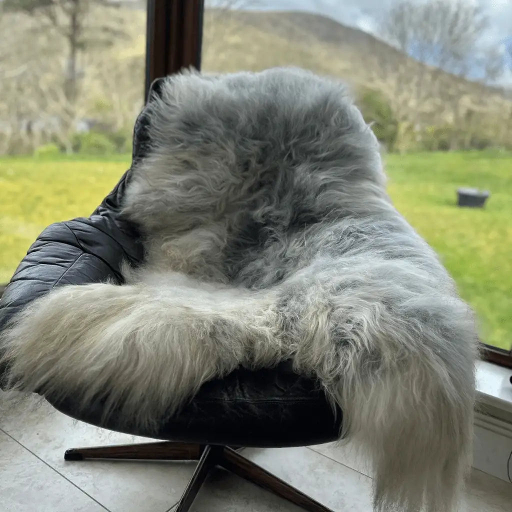 Waterford Sheepskins Sheepskin Rug - Rare Breed - Grey and Cream
