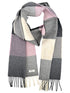 Lambswool scarf - Grey and Rose Check
