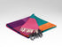 Lambswool Scarf- Ladies- Hyacinth and Orange Check