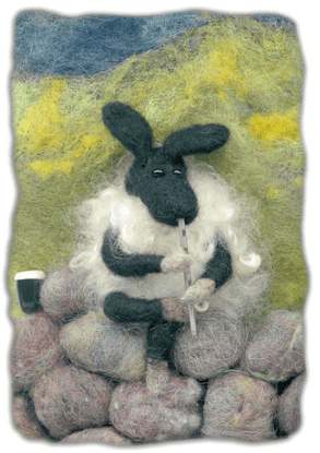 Whistling Sheep - Greeting Card