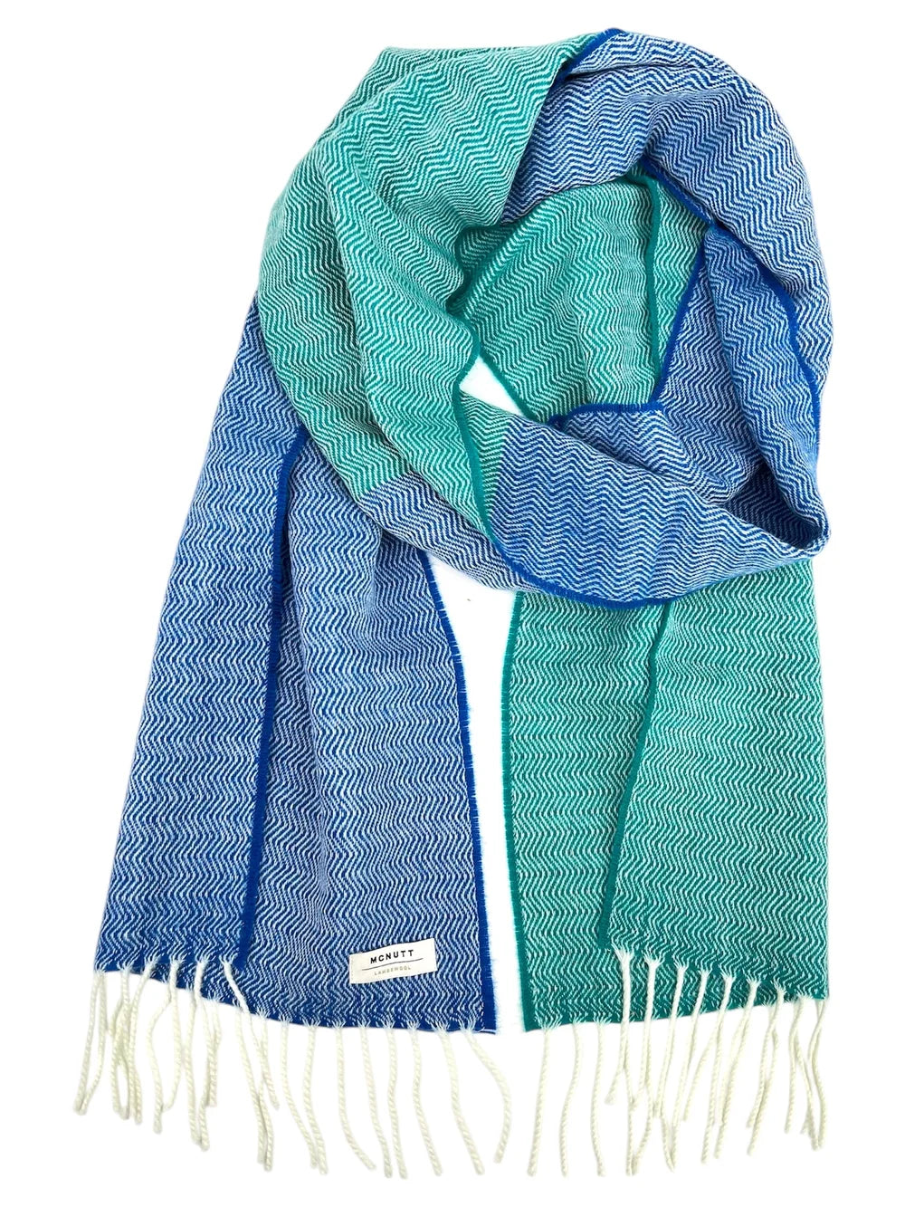 Lambswool Scarf - Aqua Wave