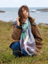 Lambswool Scarf - Spearmint and Smoke Check