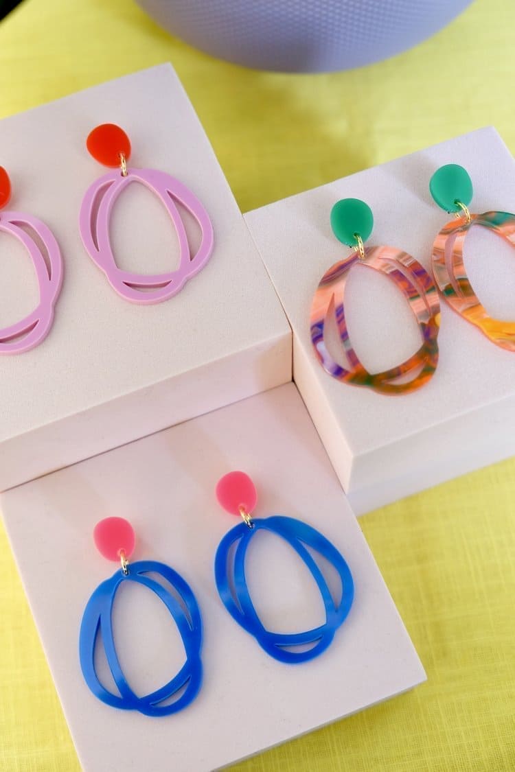 A Litlle Idea A Little Idea - CMAT Earrings, Bubble Gum Pink