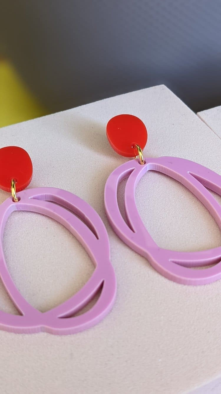 A Litlle Idea A Little Idea - CMAT Earrings, Bubble Gum Pink