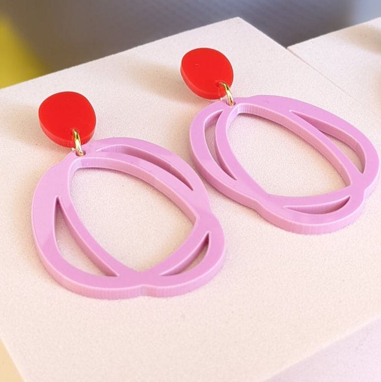 A Litlle Idea A Little Idea - CMAT Earrings, Bubble Gum Pink