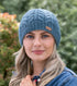 Erin Knitwear Aran Cable Pullon Hat - Blue