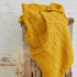 Aran Woollen Mills Aran Merino Throw - Sunny Yellow